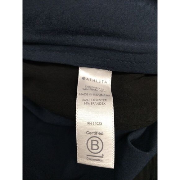 Athleta Colorblocked Shorts Women's Size‎ 6 Navy Blue Black Running - Picture 3 of 5